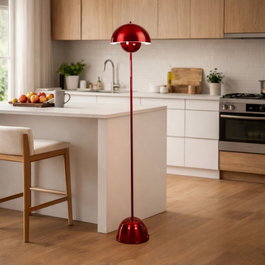 Opviq Lámpara de Pie de Metal Roja